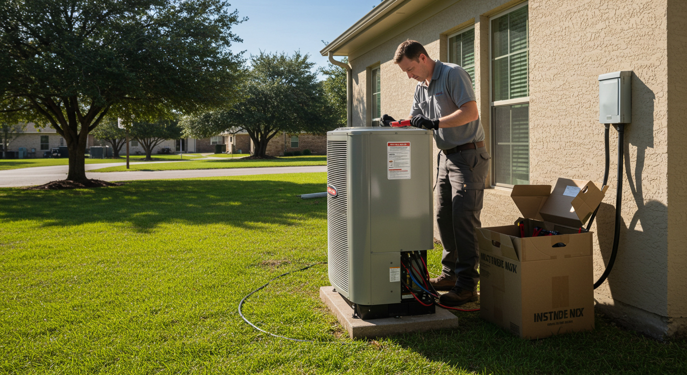 air heat pump installation